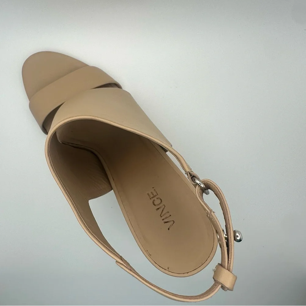 Vince || Karen Women’s Nude Wedge Sandal - Leather‎ Slingback